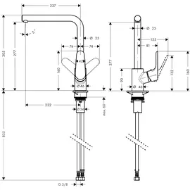 Hansgrohe Focus M41 280 1jet chrom 31817000