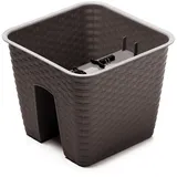 Rattan Balkonkasten Balkontopf Geländertopf Ratolla Umbra 28 cm