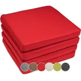 sunnypillow Sitzkissen 40 x 40 x 5 cm rot 4-tlg.