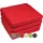 sunnypillow Sitzkissen 40 x 40 x 5 cm rot 4-tlg.