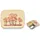 jenard Edelstahl Brotdose für Kinder – kompakte Brotdose/leichte Snackbox mit Silikon Deckel & Trennfach. Ideal für Kindergarten & unterwegs. Auslaufsicher & BPA-frei, Creme/Tiere im Wald