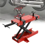 YRHome Motorradheber 500 kg Höhenverstellbare Motorrad Hebebühne Motorrad Heber Mittelständer Hebeständer Montageständer Hubtisch mit Stützsäule 9,5-35 cm Arbeitshöhe für Motorrad ATV Quad