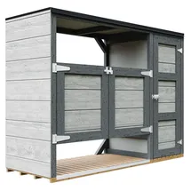 TIMBELA Mülltonnenbox M981A 217 x 159 cm grau