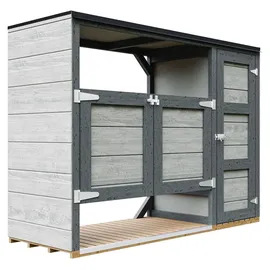 TIMBELA Mülltonnenbox M981A 217 x 159 cm grau