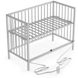 Sämann – make a difference. Beistellbett weiß Holz, Echtholz,Buche, 120x90x60 cm Babymöbel, Babybetten, Beistellbetten