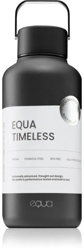 Equa Timeless Wasserflasche aus Edelstahl klein Farbe Dark 600 ml