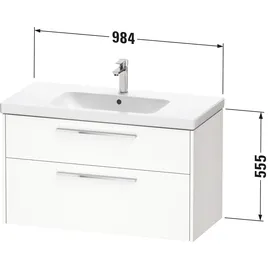 Duravit D-Code 98,4x55,5x46cm, 2 L, S, graph ma, Gr. sw