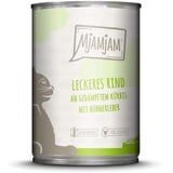 MjAMjAM Leckere Mahlzeit 400g Dose Katzennassfutter 6 x 400 Gramm leckeres Rind an gedämpftem Kürbis