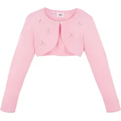 bonprix Strickbolero mit Schmetterlings-Applikationen, rosa, 104/110
