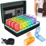 Tablettenbox Monat 30 Tage, Tablettenbox 14 Tage 2 Fächer Große Pillendose für Morgens Abends, Tabletten Organizer für 4 Wochen, Tablettenbox 1 Monat für für Pillen, Fischöle, Vitamine