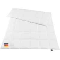 moe Luxury Dream Daunendecke 135x200 cm - Ganzjahresdecke 135x200, Decke, Made in Germany, 90% Daunen, auch für Allergiker geeignet, 100% Baumwolle, Füllmenge 480 g