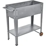 Garden Pleasure Pflanzkübel LAVANDIA Metall silber rechteckig 75,0 x 80,0 cm