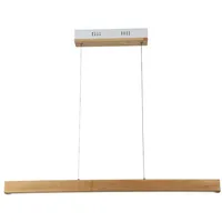 V-Tac Pendellampe Esstischlampe Hängeleuchte Holzlampe braun Wohnzimmerlampe LED 110cm