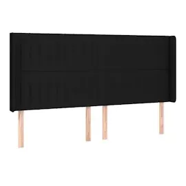 vidaXL Boxspringbett mit Matratze & LED Schwarz 180x200 cm Stoff