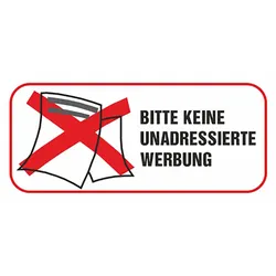 Aufkleber - Bitte keine unadressierte Werbung