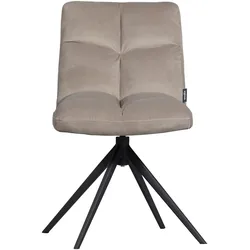 Drehstuhl WOOOD "Vinny", beige (sand), B:48cm H:80cm T:45cm, Polyester, Stühle, mit Drehfuß, Breite 48 cm