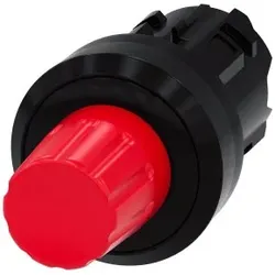 Siemens 3SU10000HC200AA0 Stoptaster, 22mm, rund, Kunststoff, rot, Druckknopf hoch, verrastbar