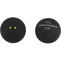 Unsquashable Squashball (2 gelbe Punkte, Speed sehr langsam) schwarz - 25 Bälle Polybag