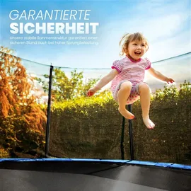 KIDUKU Gartentrampolin 244 x 427 cm inkl. Sicherheitsnetz, Leiter und Bodenanker