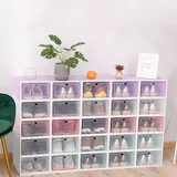 Esyogen 20 Set Schuhbox Set Schuhkarton Schuhkasten Aufbewahrung stapelbar Set Transparent Schuhkarton Schuhaufbewahrung Schuhbox