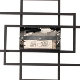 LINDBY Pekela 1-flammig eckig braun Aluminium