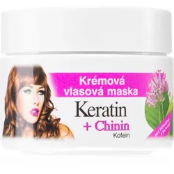 Bione Cosmetics Keratin + Chinin Creme-Maske für das Haar 260 ml