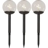 Star Trading Solarleuchte Kunststoff 25 x 10 cm 3er Set schwarz