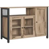 VASAGLE Anrichte 110 x 75 x 33 cm Braun / Schwarz