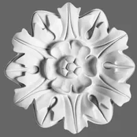 demotex gmbh Casa Padrino Stuck Rosette 19.5 x 19.5 cm Deckenstuck Deckenrosette Stuckrosette Wandrosette Barock Jugendstil