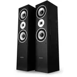 Bennett & Ross Radiant 3-Wege HiFi Standlautsprecher Paar (350W RMS, 6,5" Tieftöner, 6,5" Mitteltöner, 1" Hochtöner, Bassreflex-Konstruktion, Maserung in Holzoptik) schwarz