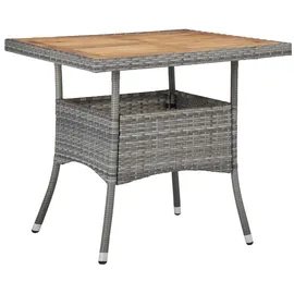 vidaXL Garten-Essgruppe 3-tlg. Tisch 80 x 80 cm grau
