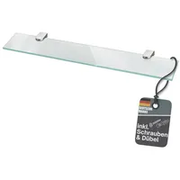 bonsport Badregal Glas Regal, Glasregal Milchglas rechteckig 40 x 10.16 x 0.6 cm 40 cm x 10.16 cm x 0.6 cm