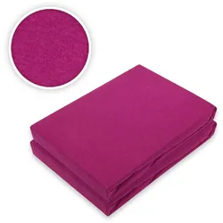 EXKLUSIV HEIMTEXTIL Doppelpack Jersey Spannbettlaken 120 x 200 cm Pink