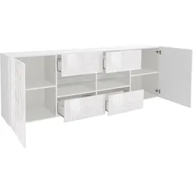 Home Affaire Prisma 241 cm 2 Türen 4 Schubkästen Weiß
