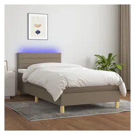 vidaXL Boxspringbett 100 x 200 cm Taupe