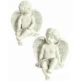 Loberon Deko-Engel 2er Set Antik-Finish