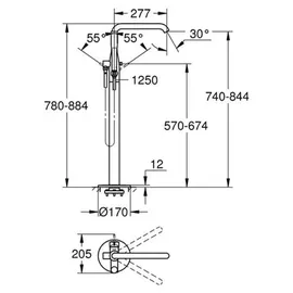 Grohe Essence Einhandwannenmischer Hard Graphite Gebürstet