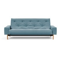 INNOVATION LIVING TM Schlafsofa MIMER hochwertige Schlaffunktion, aktuelles Design und extra Komfort, Taschenfederkernmatratze, Breite Liegefläche 140 cm blau