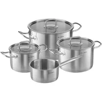 Klamer Kochtopfset, Edelstahl, Metall, Kochen, Töpfe, Topfsets