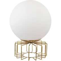 GLOBO Tischlampe Rund Opal Weiß