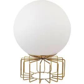 GLOBO Tischlampe Rund Opal Weiß