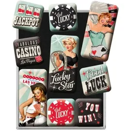 Nostalgic-Art Get Lucky, Magnetset, (9teilig)