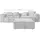 KAWOLA Sofa CELESTE 4-Sitzer mit Hocker Cord grau