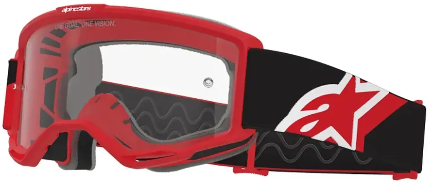 Alpinestars Vision Otg Offroad-brille - Red Black / White / Clear - One Size