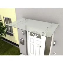 Gutta Edelstahlvordach HD/LT 160 x 90 x 16 cm silber