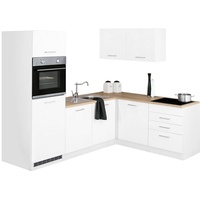 Held MÖBEL Winkelküche »Visby«, ohne E-Geräte, Winkel 240 x 180cm für Kühlschrank u. Geschirrspüler weiß