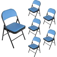 Hti-Living Klappstühle 6er Set Wedigo Blau