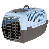 TRIXIE Transportbox Capri 3, S: 40 x 38 x 61 cm, dunkelgrau / pastellblau