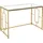 vente-unique Eckschreibtisch Goldfarben / Transparent