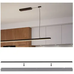 Linion Zubehör Abdeckung Gerade  Schwarz matt 1000x36mm
